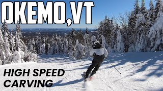 Okemo VT HIGH SPEED Carving  Vortex Quantum Leap [upl. by Refinney]