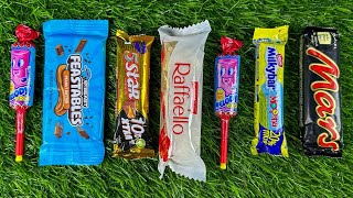 ASMR Most Popular Candys  some lots of colorful rainbow lollipop candy  unpacking chocolate eat [upl. by Ahtiekal]