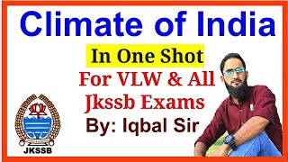 Climate of India  VLW Classes  All jkssb exams [upl. by Arsuy]