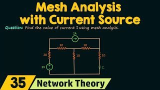 Mesh Analysis with Current Source [upl. by Nadine]