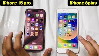 iPhone 15 pro vs iPhone 8 plus speed test [upl. by Fatimah1]