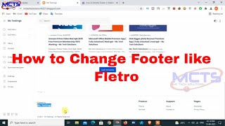 How to Change Footer Ui like Fletro  Median Ui  Fletro Pro  Imagz  Mc Tech Solutions [upl. by Ardnuahc]