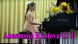 MozartGrieg Sonata in C MajorDuo Anastasija Kustova 10 years oldSanktPeterburg [upl. by Rosenthal589]