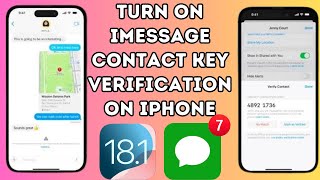 How To Turn On iMessage Contact Key Verification On iPhone [upl. by Kingsly]