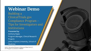 CITI Program Webinar Demo  Building a ClinicalTrialsgov Compliance Program [upl. by Rexanna893]