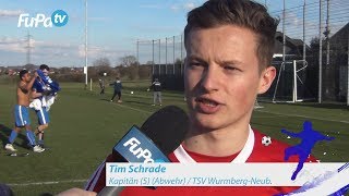 Tim Schrade  TSV WurmbergNeub  zum Spiel vs FV Knittlingen FuPatvInterview 3132018 [upl. by Atonsah917]