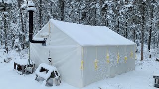 ESCAPE to the WILDERNESS  WINTER WONDERLAND CAMPING [upl. by Almena]