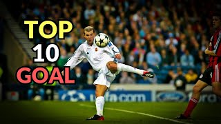 Zinedine Zidane Top 10 Legendary Goals Ever [upl. by Eelitan]