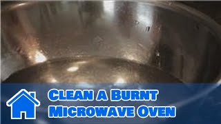 Appliance Cleaning  How to Clean a Burnt Microwave Oven [upl. by Odraccir940]