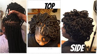 LOC PETALS ON LONG LOCS  HANDMADE EXTENSIONS [upl. by Tigirb779]