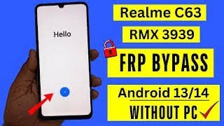 Realme c63 frp bypass Android 14Realme c65 google accounts bypass [upl. by Idnew]