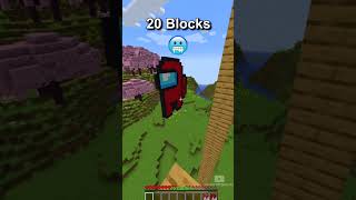 Minecraft 1 Block vs 1000 Blocks Jump 😰😰😰 [upl. by Zrike]