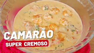 CAMARÃƒO AO MOLHO DE CREME DE LEITE TÃƒO DELICIOSO QUE VOCÃŠ VAI QUERER COMER ATÃ‰ O PRATO [upl. by Siramad]