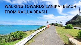 Kailua Beach to Lanikai Beach walk East Oahu Hawaii [upl. by Savvas]