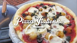 Recette Pizza Italienne au chèvre cuite au barbecue [upl. by Meyers]