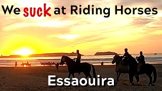 RIDING HORSES ESSAOUIRA MOROCCO BEACH We tried a Horse Riding on the Beach in Essaouira Morocco [upl. by Kulsrud]