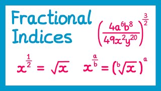 Fractional Indices  GCSE Higher Maths [upl. by Arval676]