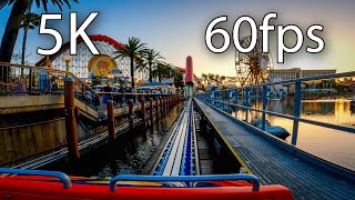 Incredicoaster front seat onride 5K POV 60fps Disney California Adventure Park [upl. by Eelatan]