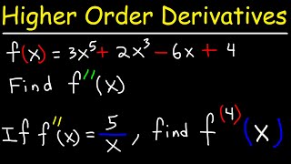 Higher Order Derivatives [upl. by Ursal]