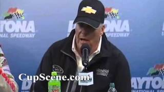 2014 NASCAR Daytona 500 Post Race Dale Earnhardt Jr Steve Letarte Rick Hendrick Part 1 [upl. by Wenoa]