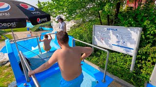 Szikla Water Slide at Aquaréna Mogyoród 🇭🇺 [upl. by Wyne19]