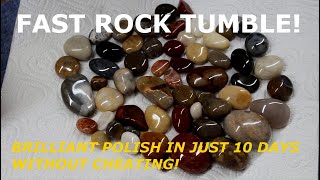 HIGH SPEED ROCK TUMBLING  BRILLIANT POLISH  WITHOUT CHEATING [upl. by Adnaral]