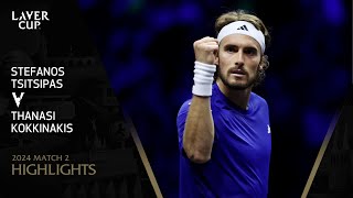 Stefanos Tsitsipas v Thanasi Kokkinakis Highlights  Laver Cup 2024 Match 2 [upl. by Oriel860]