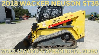 2018 Wacker Neuson ST35 Skid Steer Walk Around amp Operational Video 32900 [upl. by Nonnahsed]