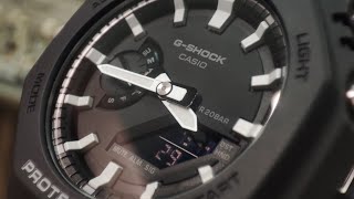 HOW TO CHANGE  ADJUST  SET TIME AND DATE CASIO GA21001AER [upl. by Elyrehc]