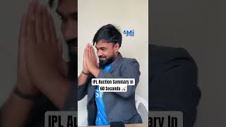 IPL Auction Summary 😼🏏 cricketvideos ipl iplauction rcb csk [upl. by Bettye871]