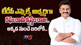 కాస్కోరా జగన్  YSRCP Rebeal MP Raghu Rama Krishnam Raju FINALIZED as TDP MLA Candidate  TV5 News [upl. by Enial]