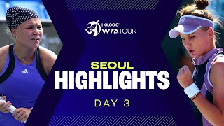 Shnaider Kudermetova sisters amp Kostyuk feature on Day 3 at Seoul 2024  WTA Match Highlights [upl. by Suirad232]