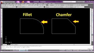 How to Use Fillet amp Chamfer Command in Autocad [upl. by Edmondo616]