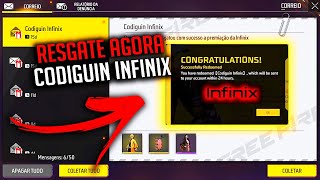 CORRE RESGATE O NOVO CODIGUIN INFINIX TODOS PODEM RESGATAR CODIGO UNIVERSAL 2024 FREE FIRE infinito [upl. by Aital198]