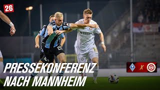 PRESSEKONFERENZ nach SV Waldhof Mannheim vs SV Wehen Wiesbaden  3 Liga  12 Spieltag [upl. by Irianat]