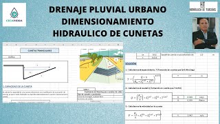 DRENAJE PLUVIAL URBANO  DISEÑO HIDRAULICO DE CUNETAS [upl. by Prem]