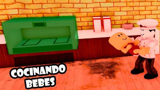 ROBLOX pero COCINANDO BEBES   BAKE DA BABY [upl. by Teece7]