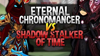 Eternal Chronomancer VS ShadowStalker of Time TTK CLASS Comparison AQW AdventureQuest Worlds [upl. by Ynwat76]