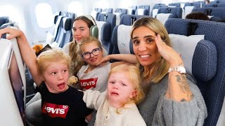 7 Hour Flight with 4 Kids [upl. by Ellehc584]