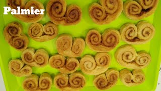 Sweet Palmiers Puff pastry Cookies  Sweetheart Cookies Recipe  Palmiers Recipe  Puff Pastry [upl. by Azpurua560]