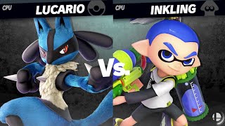 Super Smash Bros Ultimate Lucario vs Inkling Boy [upl. by Anelliw117]