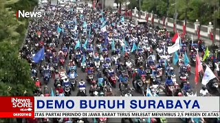 Ribuan Buruh di Surabaya Demo Protes Penetapan UMK dan Aturan JHT iNewsSore 0103 [upl. by Navarro]