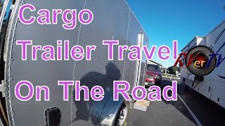 Cargo Trailer Living UpdateNew Bed ACSolarWifiTVRV TravelRVerTV [upl. by Damian]