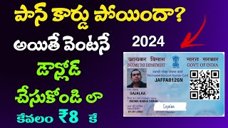 how to download pan card online in telugu [upl. by Donica1]