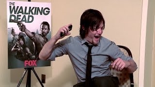 Norman Reedus Daryl Gets Zombie Pranked [upl. by Adlesirk519]