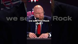 Triple H gives an update on The Rock’s Return 🙌🏻🤨 WWEBadBlood [upl. by Hose]