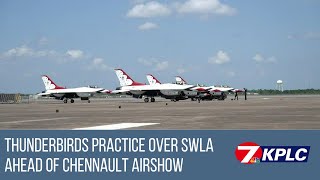 Thunderbirds practicing for Chennault Air Show this weekend [upl. by Adlesirhc]