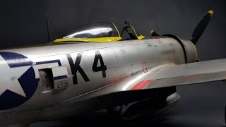 Republic P47 Thunderbolt Eduard 132 plastic model time lapse build [upl. by Ruffin]