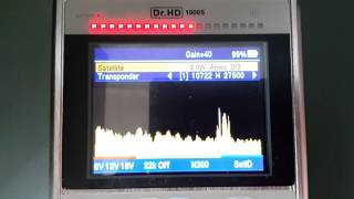 SatFinder DrHD 1000S Motor 90Е  4W rapid spectrum 110mS9FPS test sw 115 [upl. by Euqina765]