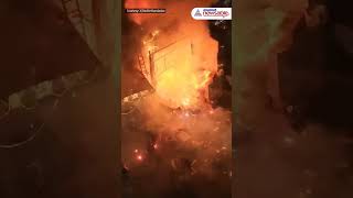 Massive Fire Breaks Out at Hyderabad Firecracker Shop ViralVideo [upl. by Lindberg]